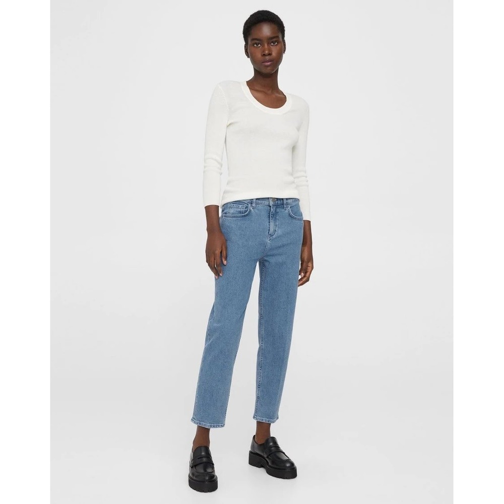 Theory Treeca Denim Blue Straight Leg Jeans Size 28‎